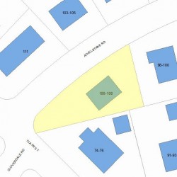 106 Athelstane Rd, Newton MA  02459-2419 plot plan