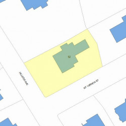 52 Hillside Ave, Newton MA 02465-2561 plot plan
