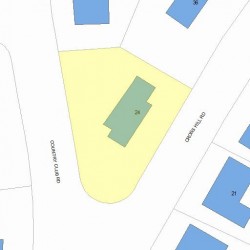 24 Cross Hill Rd, Newton MA 02459-3121 plot plan