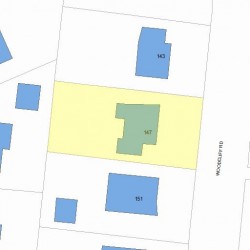 147 Woodcliff Rd, Newton MA 02461-1838 plot plan