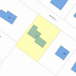 108 Central St, Newton MA  02466-2410 plot plan