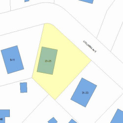 25 Columbia Ave, Newton MA  02464-1226 plot plan