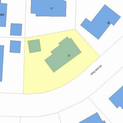 20 Gralynn Rd, Newton MA  02459-1311 plot plan