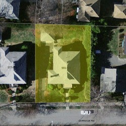 571 Commonwealth Ave, Newton MA 02459-1602 aerial view