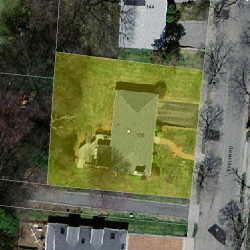 136 Evelyn Rd, Newton MA  02468-1042 aerial view