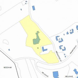 333 Nahanton St, Newton MA  02459-3213 plot plan