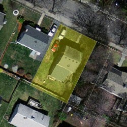 42 Grant St, Newton MA 02465-1509 aerial view
