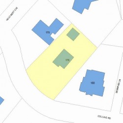 176 Collins Rd, Newton MA 02468-2204 plot plan