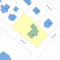 155 Temple St, Newton MA 02465-2331 plot plan
