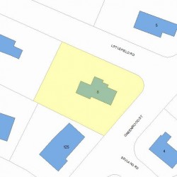8 Littlefield Rd, Newton MA  02459-3011 plot plan