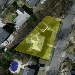 39 Bemis St, Newton MA  02460-1102 aerial view