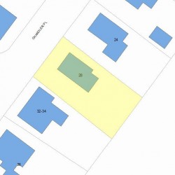 28 Chandler Pl, Newton MA 02464-1402 plot plan