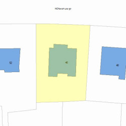 46 Nonantum St, Newton MA  02458-2434 plot plan