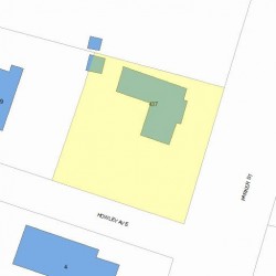 437 Parker St, Newton MA  02459-2604 plot plan