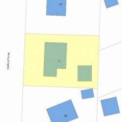 11 Charlotte Rd, Newton MA 02459-1707 plot plan