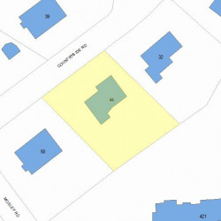 44 Countryside Rd, Newton MA  02459-2939 plot plan