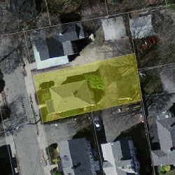 11 Glenmore Ter, Newton MA  02461-1509 aerial view