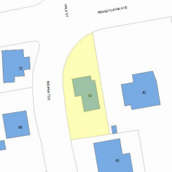 50 Pennsylvania Ave, Newton MA 02464-1323 plot plan