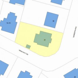 26 Lindbergh Ave, Newton MA  02465-1651 plot plan