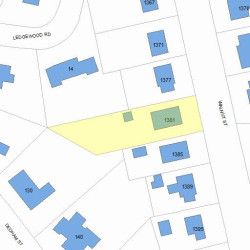1381 Walnut St, Newton MA 02461-1851 plot plan