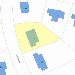 114 Dane Hill Rd, Newton MA  02461-2019 plot plan