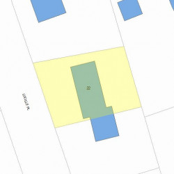 22 Lucille Pl, Newton MA 02464-1211 plot plan