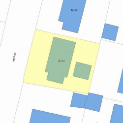 22 Milo St, Newton MA 02465-1012 plot plan