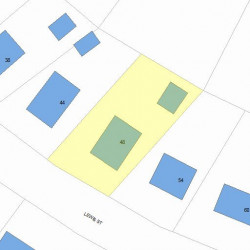 48 Lewis St, Newton MA 02458-1825 plot plan
