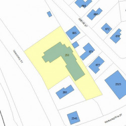 250 Concord St, Newton MA  02462-1315 plot plan