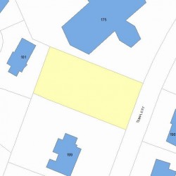 185 Temple St, Newton MA 02465-2332 plot plan