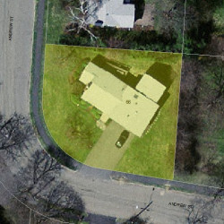 66 Andrew St, Newton MA  02461-2103 aerial view