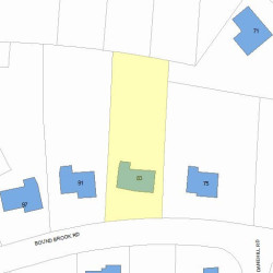 83 Bound Brook Rd, Newton MA 02461-2014 plot plan