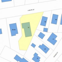 58 Auburn St, Newton MA  02466-2502 plot plan
