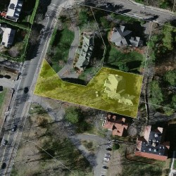 742 Centre St, Newton MA  02458-2530 aerial view