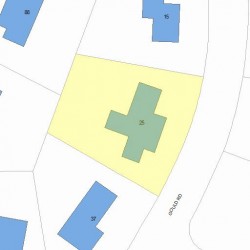 25 Gould Rd, Newton MA  02468-2120 plot plan