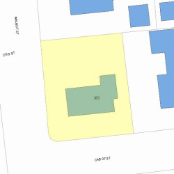 383 Cabot St, Newton MA 02460-2253 plot plan