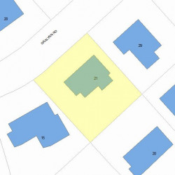 21 Gralynn Rd, Newton MA  02459-1310 plot plan