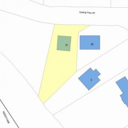 85 Christina St, Newton MA 02461-1913 plot plan