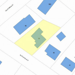 51 Fair Oaks Ave, Newton MA 02460-1216 plot plan