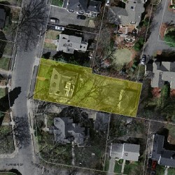 46 Central Ave, Newton MA  02460-1709 aerial view