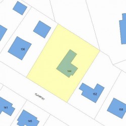 144 Clark St, Newton MA 02459-2460 plot plan