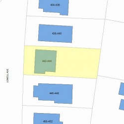 444 Lowell Ave, Newton MA 02460-2151 plot plan