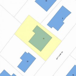 15 Esty Farm Rd, Newton MA  02459-3605 plot plan