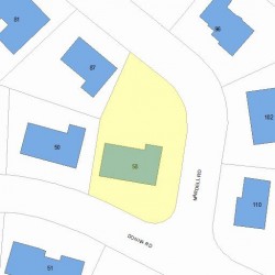 58 Donna Rd, Newton MA  02459-2805 plot plan