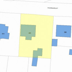 406 Woodward St, Newton MA  02468-1523 plot plan