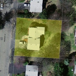 50 Andrew St, Newton MA  02461-2103 aerial view