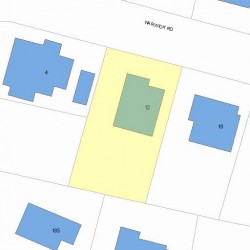 12 Warwick Rd, Newton MA 02465-1724 plot plan