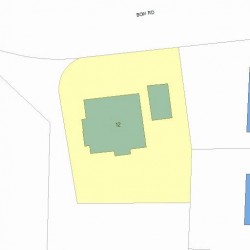 12 Bow Rd, Newton MA  02459-2513 plot plan