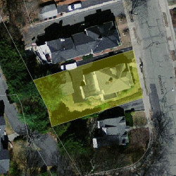 61 Circuit Ave, Newton MA  02461-1602 aerial view
