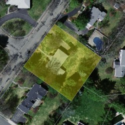 34 Rachel Rd, Newton MA 02459-2925 aerial view